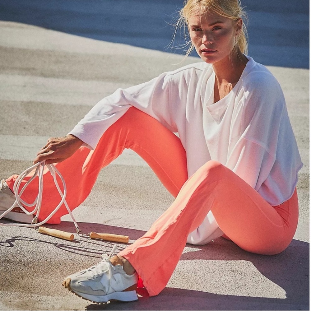 Free‎ People Movement Good Karma Flare Leggings Neon Coral XS/S